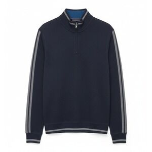 Ted Baker Quarter Zip Sindey Pullover Navy Blue Size Large